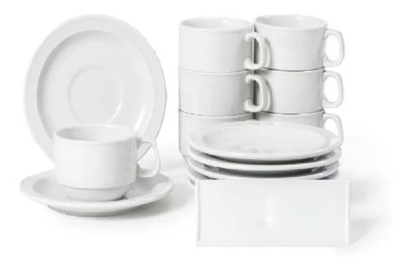 Set X12 Plato Playo 21cm Kremer Linea Restaurant Porcelana 1