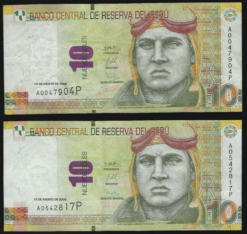 Peru, 10 Nuevos Soles, 2009. P#182. Vf 0