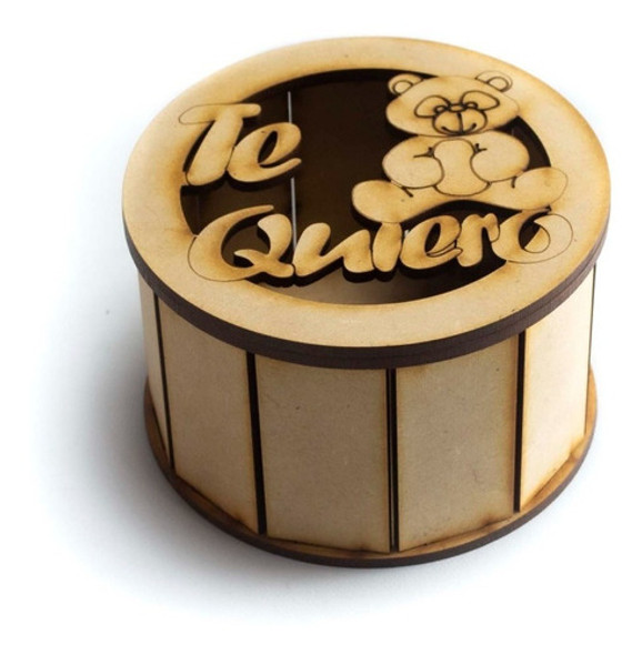 Cajas Redondas  Personalizadas Con Frases, Fibrofacil, X 20u 0