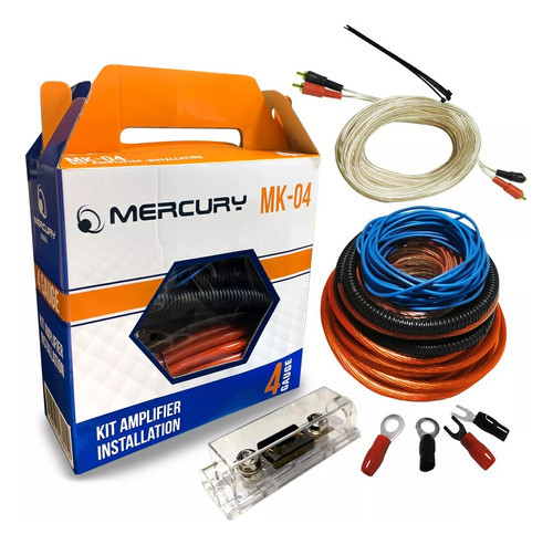 Kit De Cables 4 Gauges Para Potencias De 2500w Mercury 0