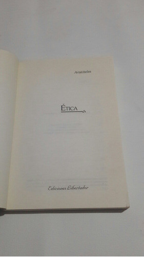 Ética. Aristóteles. 1