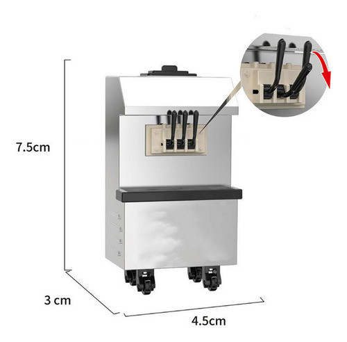 Máquina De Sorvete Para Casa De Bonecas Escala 1/6 Escala 1