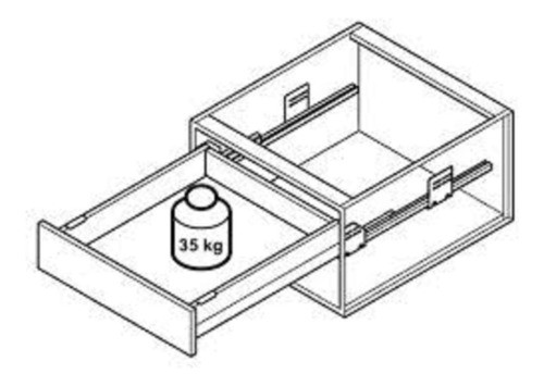 Corredera Lateral Matrix Box Hafele 120x500 Mm 552.54.795 1