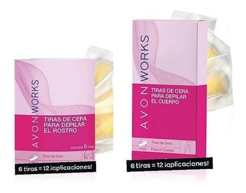Tiras Depilar El Cuerpo X 6 + Tiras Rostro X 6 Set X 2 Avon 0