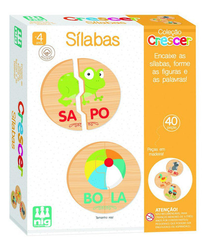 Jogo Sílabas De Madeira (4 Anos+) - Nig Brinquedos 0