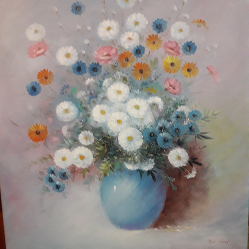 Cuadro  Floral Al Oleo   50x60 0