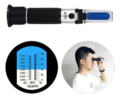Salinidad Refractómetro Agua Sal 1 A 1,07 Tester Para Tanque 0