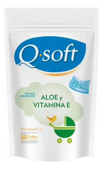 Toallitas Humedas Qsoft Aloe Y Vit. E 1200 Un (24 Packs) 0