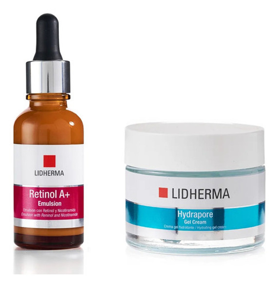 Kit Retinol A+ Emulsión + Hydrapore Crema Gel Lidherma 0