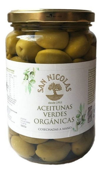 Pack X 3 Aceitunas Verdes Orgánicas San Nicolas X 500 Grs 0