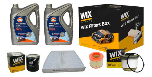 Kit X 4 Filtros Wix + 8 L Aceite Gulf Toyota Hilux 2.5/3.0 0