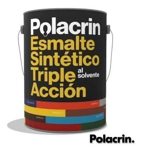 Esmalte Premium Negro Satin Triple Accion X 1 Litro Polacrin 0