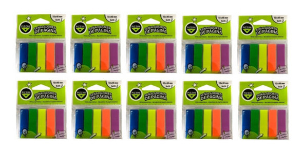 10 Señaladores De Página Autoadhesivos Pizzini 5 Colores 0 10 Señaladores De Página Autoadhesivos Pizzini 5 Colores 0