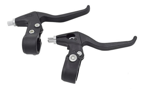 Par De Manijas De Freno Plasticas Para Bici Con Regulador 0