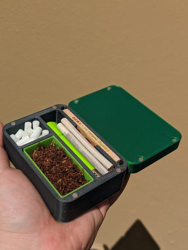 Tabaquera Cigarrera Magnetica Mdi 3d - Varios Colores 1
