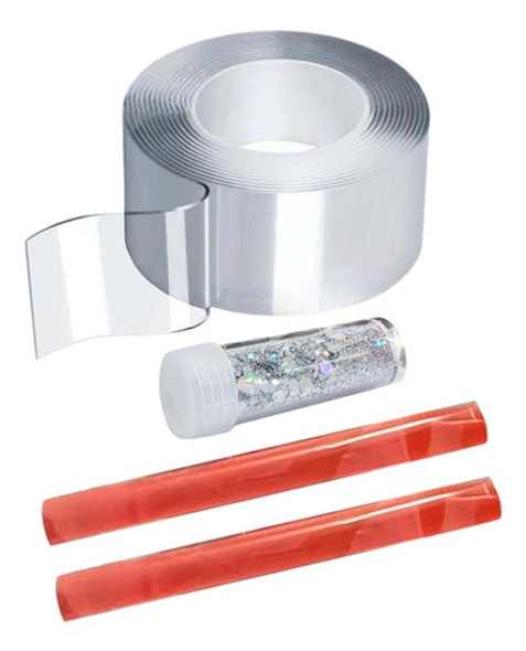 4 X 2-4 Pacotes De Bolhas De Fita Dupla Face Relaxante 4 Pcs 1