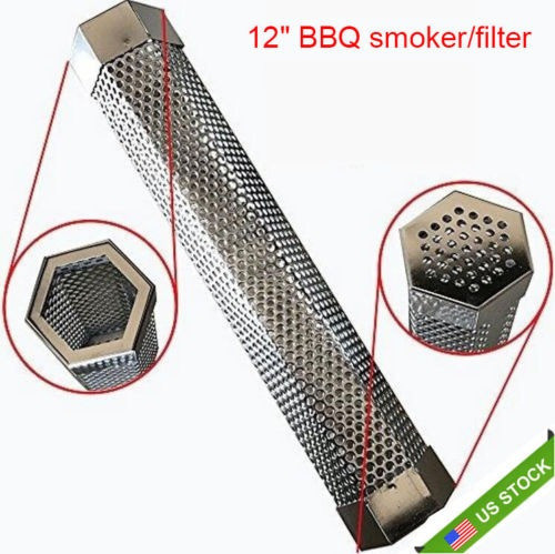 12  Barbacoa De Acero Inoxidable Perforado Tubo De Malla Fum 1