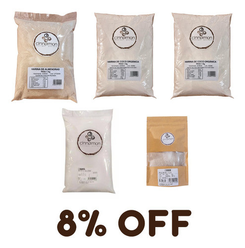 Harina De Almendras + Harina De Coco + Eritritol + Psyllium 1