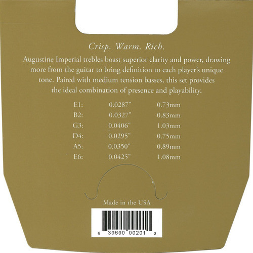Cuerdas Augustine  Imperial Red Usa Tension Media 1
