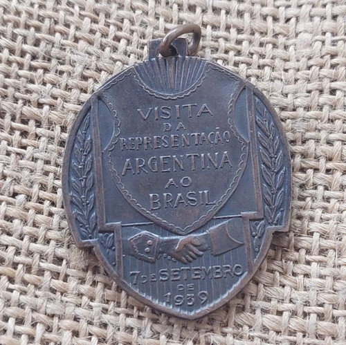 Medalla Visita Representación Argentina A Brasil 1939 - 335 1