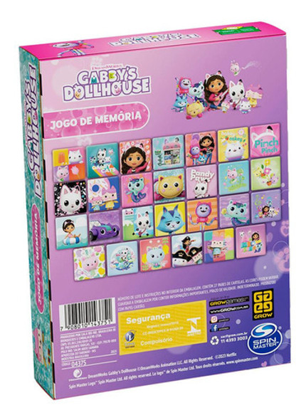 Jogo Da Memória Casa Mágica Da Gabby - Grow 1