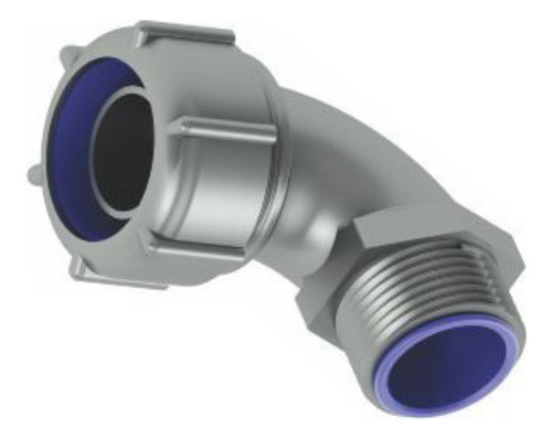 Conector Macho 90° Con Rosca Para Caño Flexible 1 1/2   (sin 0