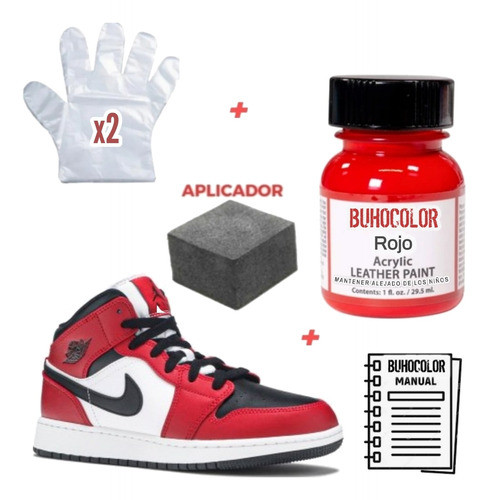 Color Rojo Para Zapatillas X35ml + Aplicador 0