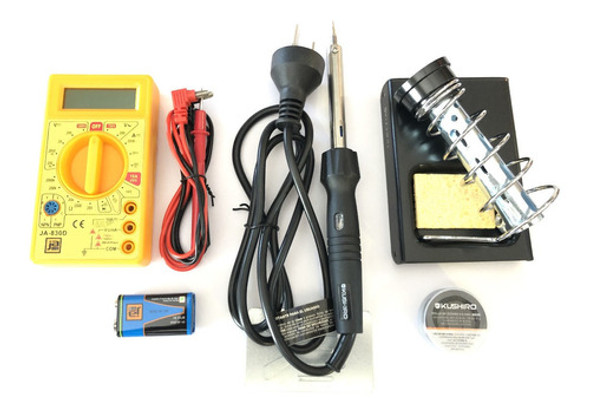 Kit De Electronica - Soldador - Tester - Soporte - Estaño - 0