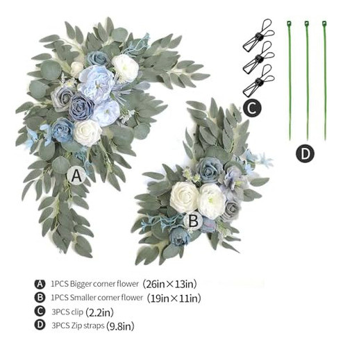 Piklado Juego 2 Flores Artificiales Carteles Bienvenida Y 1