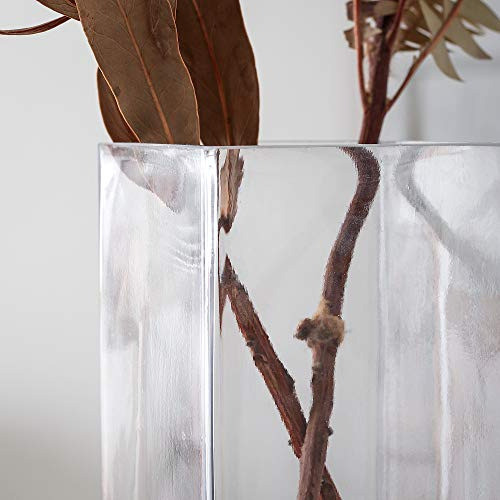Kmwares 2pcs Set 4.9  X11.8  Florero Cuadrado Alto Decorativ 1