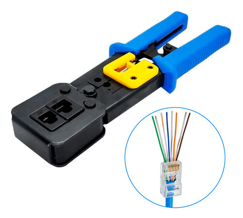 Alicate De Crimpar Rj45 Rj12 Rj11 Vazado Decapador Cortador 1