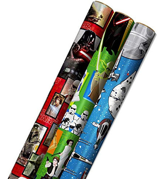 Papel De Regalo Hallmark Star Wars Con Líneas De Corte En El 0 Papel De Regalo Hallmark Star Wars Con Líneas De Corte En El 0