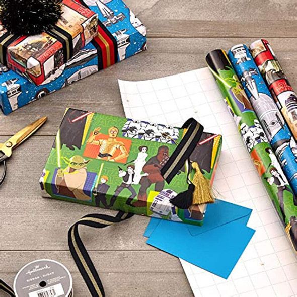 Papel De Regalo Hallmark Star Wars Con Líneas De Corte En El 1 Papel De Regalo Hallmark Star Wars Con Líneas De Corte En El 1