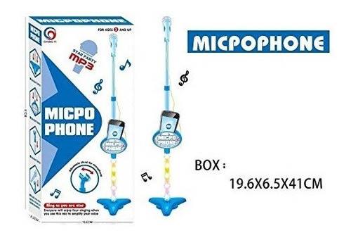 Microfono Infantil Mp3 Azul Jack Royal Cksur0604 1