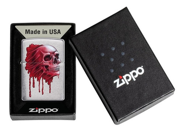 Encendedor Zippo Modelo 49603 Skull Design Garantia 1