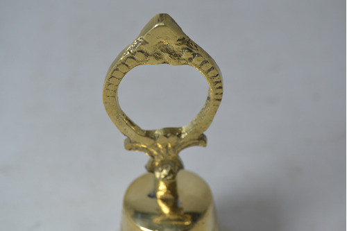 Sineta De Mão Em Bronze 14cm 1
