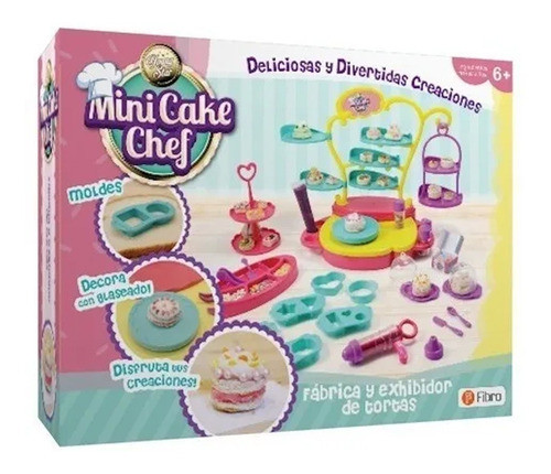 Juego De Comida Mini Cake Chef Fabrica Y Exhibidor De Tortas 0