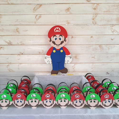 Combo Cumpleaños Mario Bros Piñata + 35 Bolsitas  G Eva 1