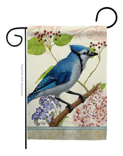 ~? Colección De Adornos G191052 Blue Jay Floral Friends Bird 0