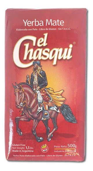 Yerba Mate El Chasqui Tradicional 500gr X20 Unidades 0