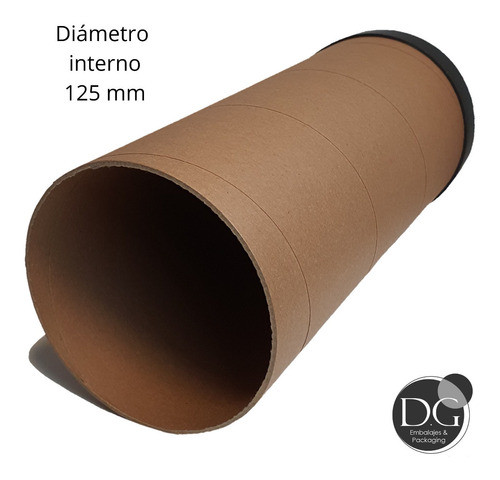 5b 25cm X125mm Tubos Carton Tapas Plasticas X1u 1