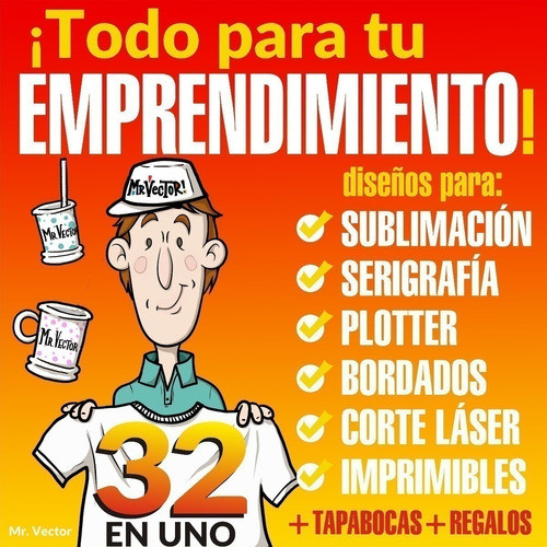 Mega Combo Emprendedores Sublimar Serigrafía Cortes Bordados 0