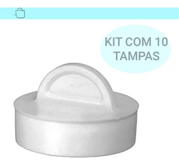 Kit 10 Tampas Plástica Para Válvula Tanque Pia Escoamento 0 Kit 10 Tampas Plástica Para Válvula Tanque Pia Escoamento 0