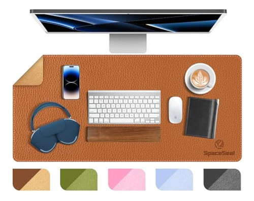 Space Seal® Tapete De Escritorio De Cuero (marrón 0