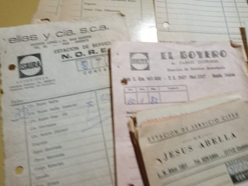 38 Remitos Boletas Estaciones Servicio Argentina 1981/82/83 1
