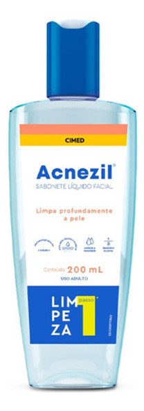 Sabonete Liquido Facial Acnezil Antisseptico 200ml 1 Sabonete Liquido Facial Acnezil Antisseptico 200ml 1
