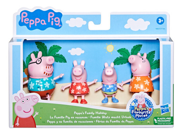 Peppa Pig Y Su Familia Pack X 4 Vacaciones - Hasbro 0