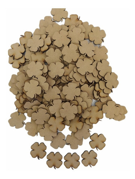 30 Trébol 4cm Fibrofacil Mdf Para Pintar Siluetas Formas 1