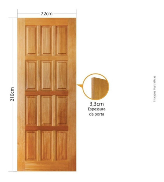 Folha De Porta 210x72cm Tauari Pv12 Mapaf Wt 1