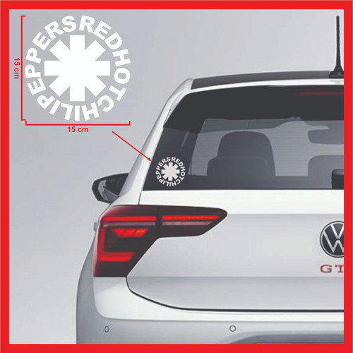 Calco Vinilo Logo Red Hot Chili Peppers Auto Tuning Moto 1